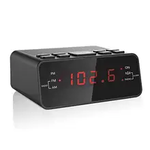 Alarm Clock Adjustable Brightness Home Snooze Function Modern Sleep Timer Bedside Desktop Car Digital Led Display Fm Radio
