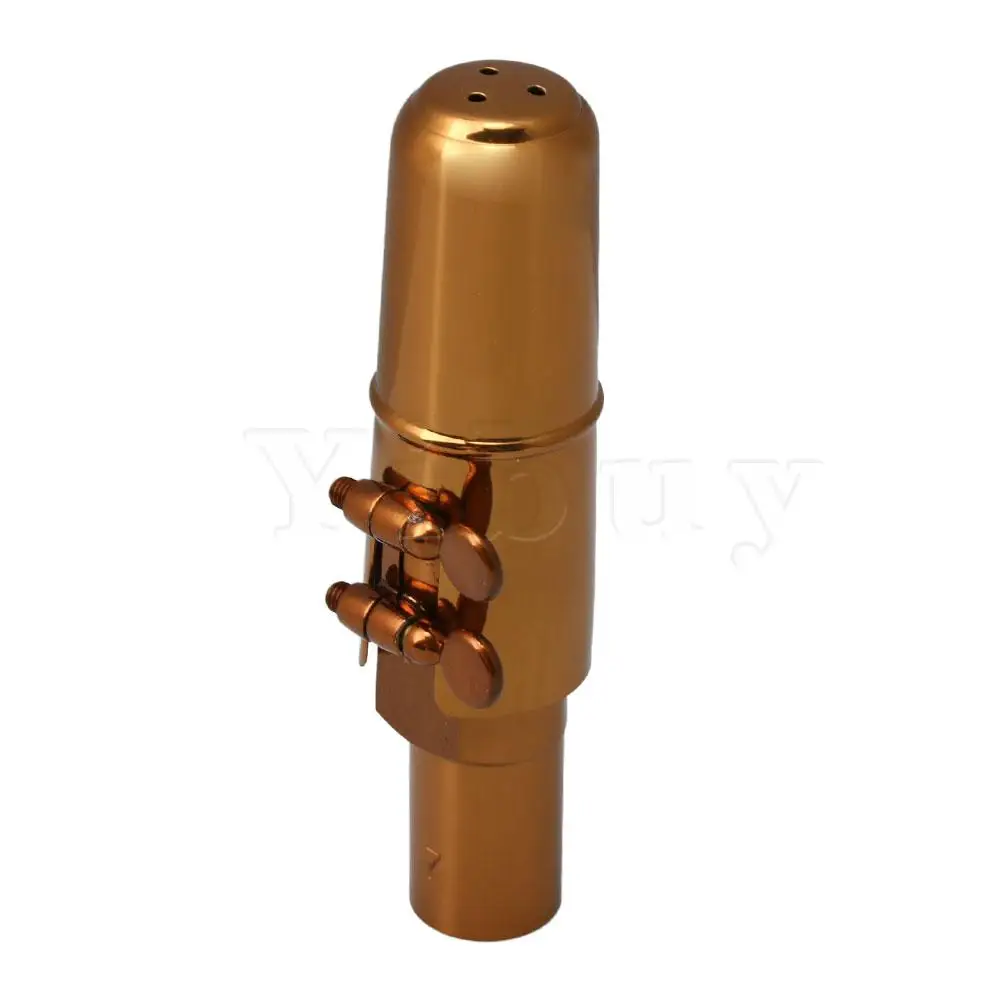 Yibuy7# розовое золото B-плоские мундштук для саксофона-тенора с мундштук Кепка+ квадратная пряжка