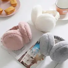 Зимние новые милые разноцветные Наушники унисекс для волос, теплые наушники для девочек и мальчиков, теплые зимние наушники с кроликом FD