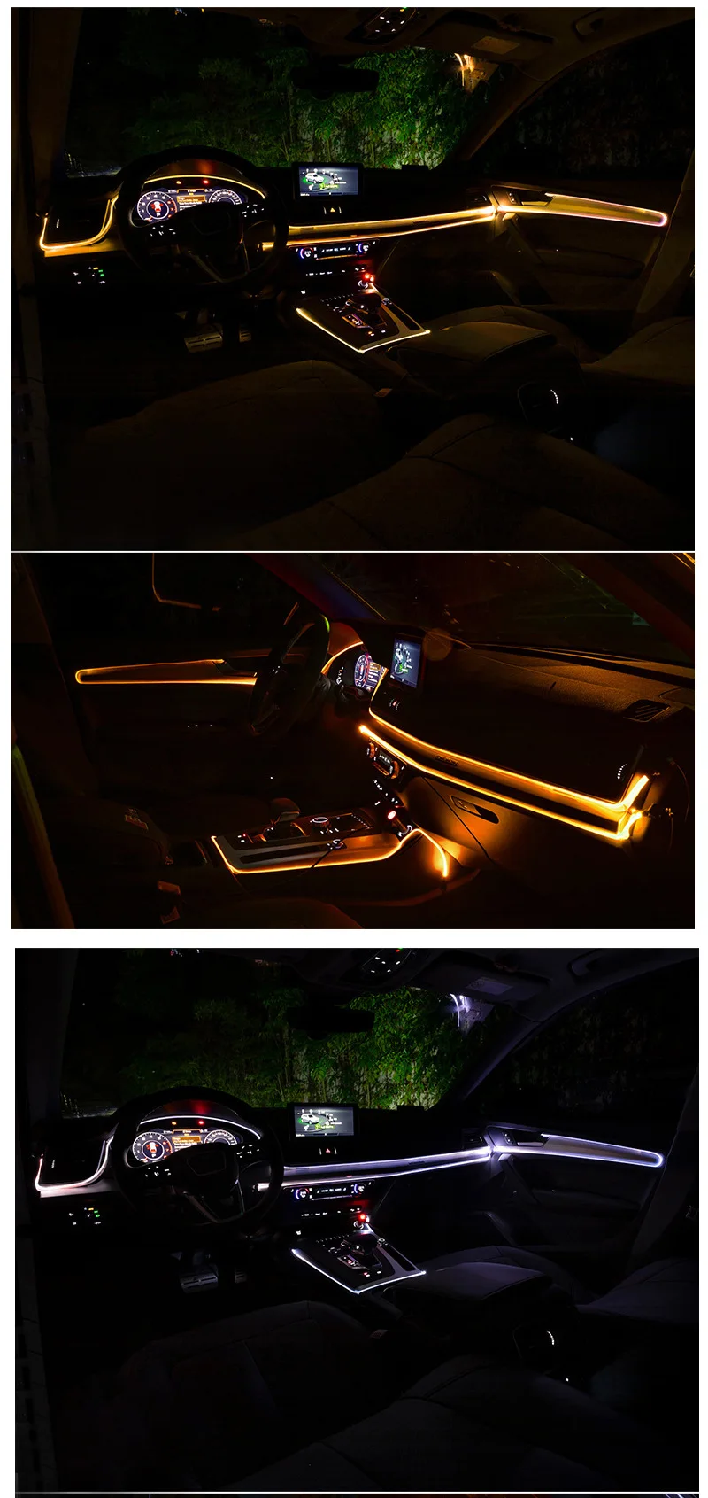 led headlights for cars Automobile Atmosphere Lamp Car Interior Accessories LED Strip Decoration Garland Wire Rope Tube Line Flexible Neon Light hid lights for car