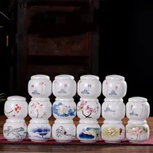 Китайский стиль Матовый керамический чайный Caddy маленький портативный мини зеленый чай герметичные банки резервуары для хранения путешествия влагостойкие Порошковые банки