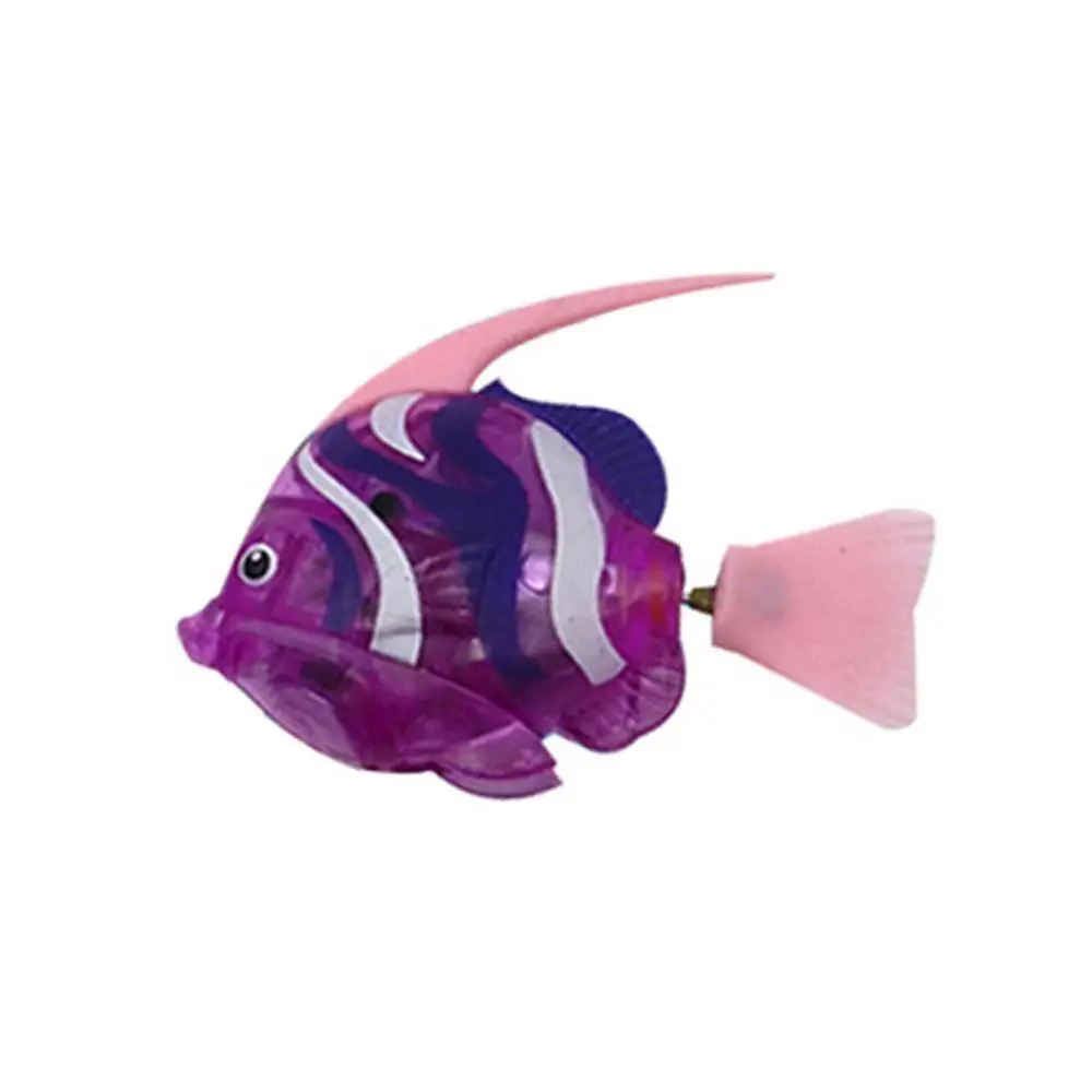 purple pink Электронная Рыбная игрушка для плавания, батарея в комплекте, Роботизированная, для питомца, детская игрушка для ванной, для украшения рыболовного бака, действует как настоящая рыба, дропшиппинг - Цвет: purple pink