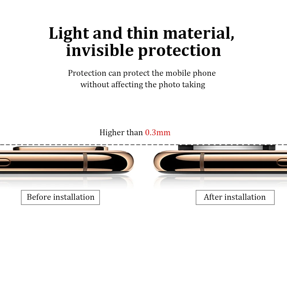 Поддельная камера для iphone 11 Pro задняя объектив Защитная стеклянная пленка X XS Max