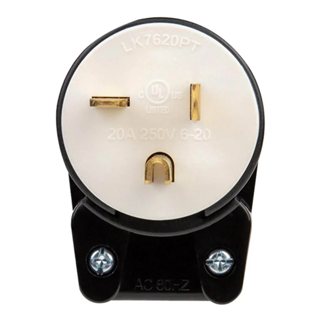LK7620P 20-Amp 250 Vac Male Plug For Generator Cords NON-SLIP