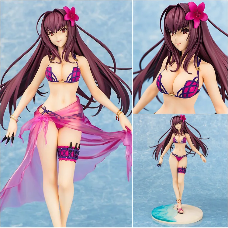 Japan Anime Action figure Fate/Grand Order Assassin Scathach in swimsuit sexy girl PVC 26cm model Collection action doll | Игрушки и