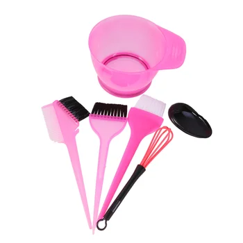 

6pcs Plastic Simple Hair Coloring Kits Hot Oil Treatment Tools for Salon Home