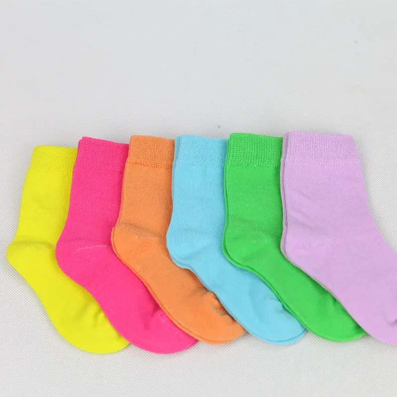 

Solid Color Year of Fate Bright Red Socks 1-9-Year-Old Cotton Children's Socks Candy Color Tube Socks Autumn And Winter