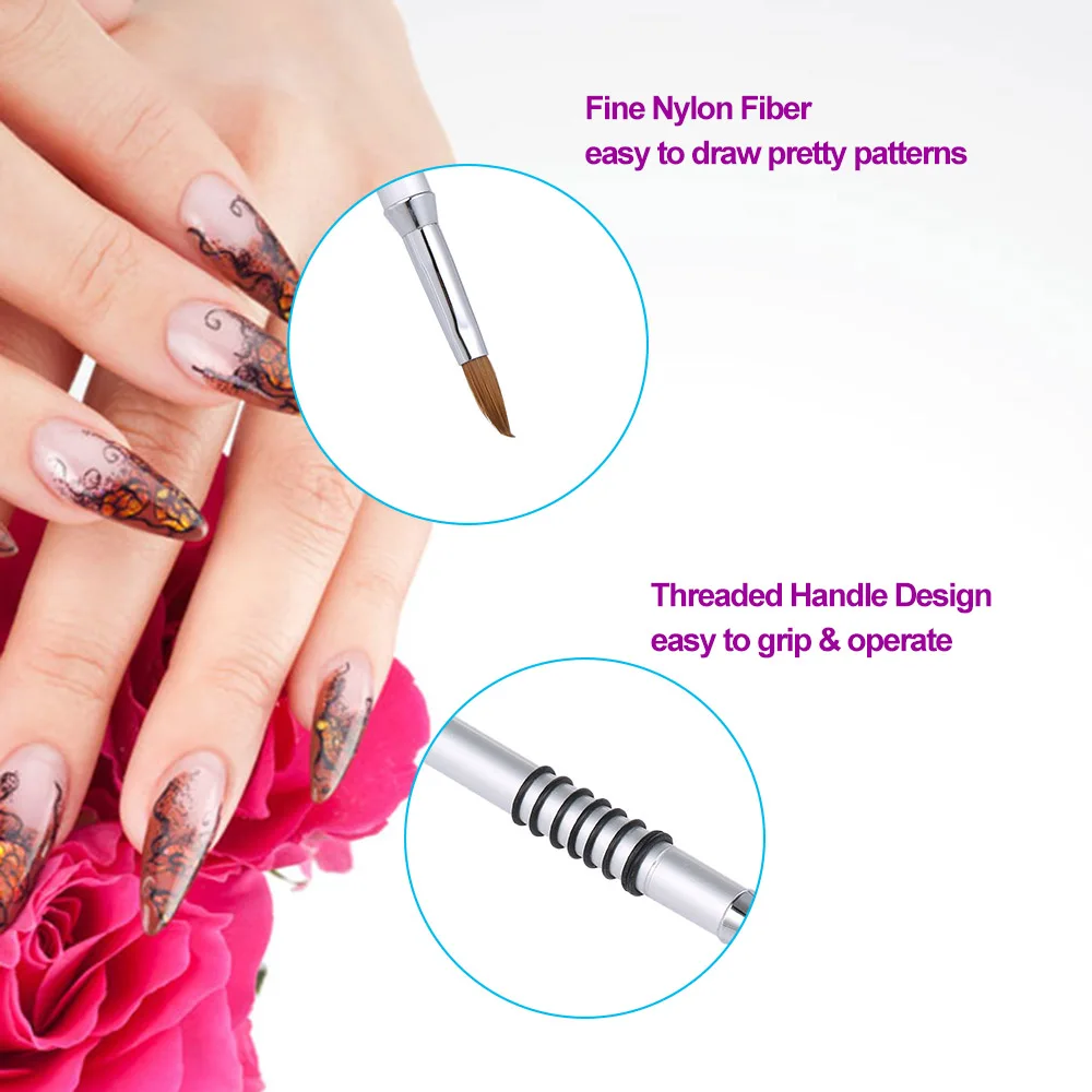 1 шт. кисточка для ногтей ручка металл акриловый УФ гель-удлинитель конструктор