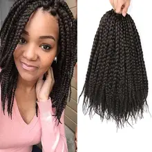 Mtmei волосы 12 дюймов коробка косички крючком наращивание волос коробка плетение волос Сенегальская коробка Плетеный вязаный крючком волосы Сенегальские косички