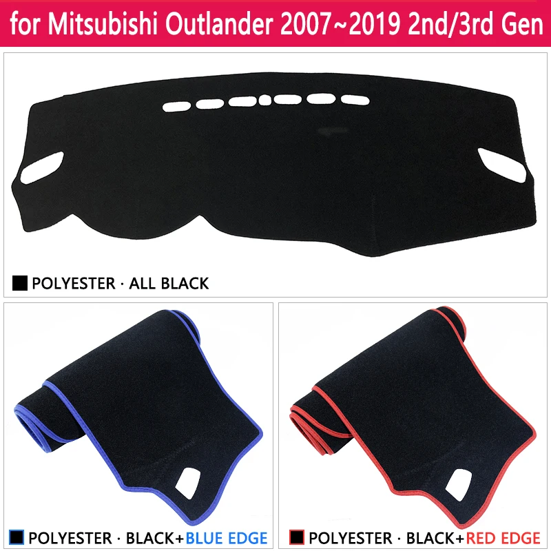 Для Mitsubishi Outlander 2007~ 2nd 3rd Gen Противоскользящий коврик на приборную панель солнцезащитный коврик Dash автомобильные аксессуары с покрытием