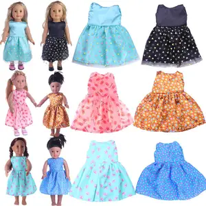 Doll Clothes Pretty Point Skirt Fit 18 Inch American Doll 40-43cm Born Baby Accessories For Baby Birthday Festival Gift