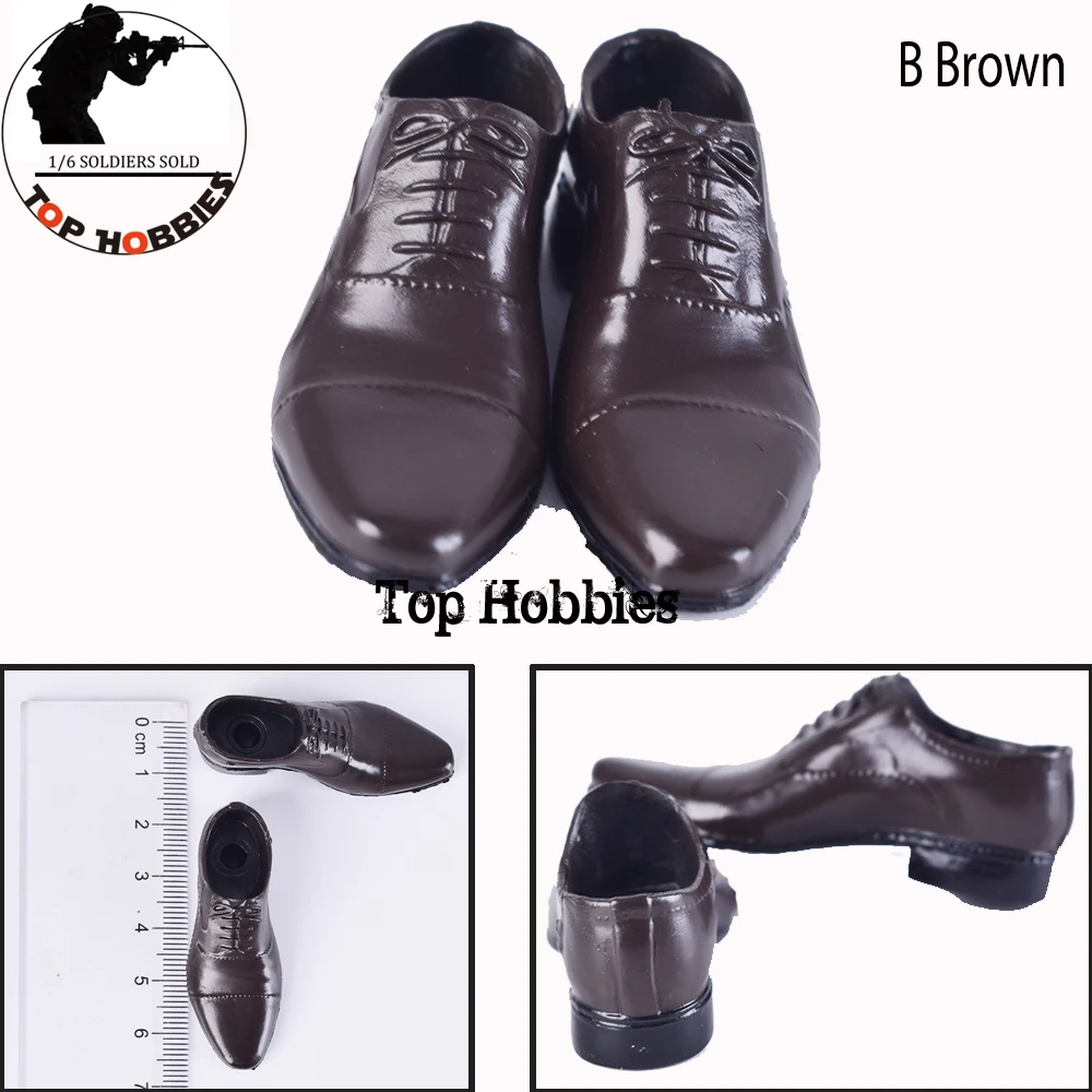 Instore Accessori In Scala 1/6 Verycool Vcm3005 Scarpe Moda Uomo Uomo 1 Paio 1:6 Stivali Stringati Da Uomo In Scala Per Figura Del Corpo Da 12"