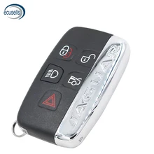 5 botão inteligente chave remota caso do escudo fob para jaguar xj xjl xf com palavras