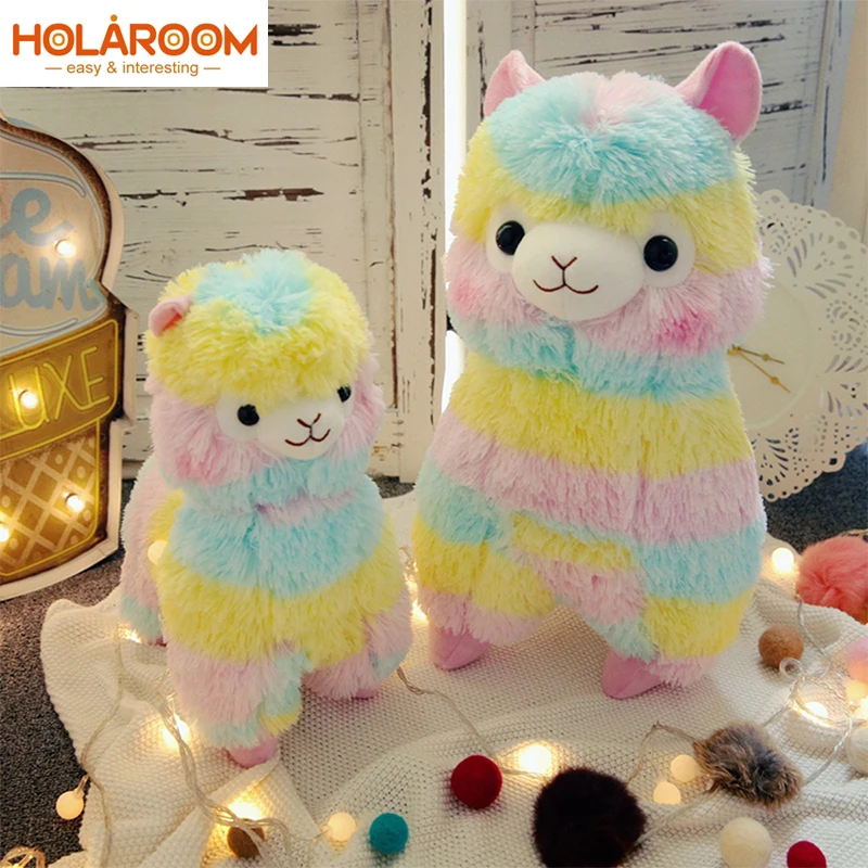 Радужная Альпака Holaroom плюшевая игрушка милая мягкая мультяшная альпака кукла 25/35