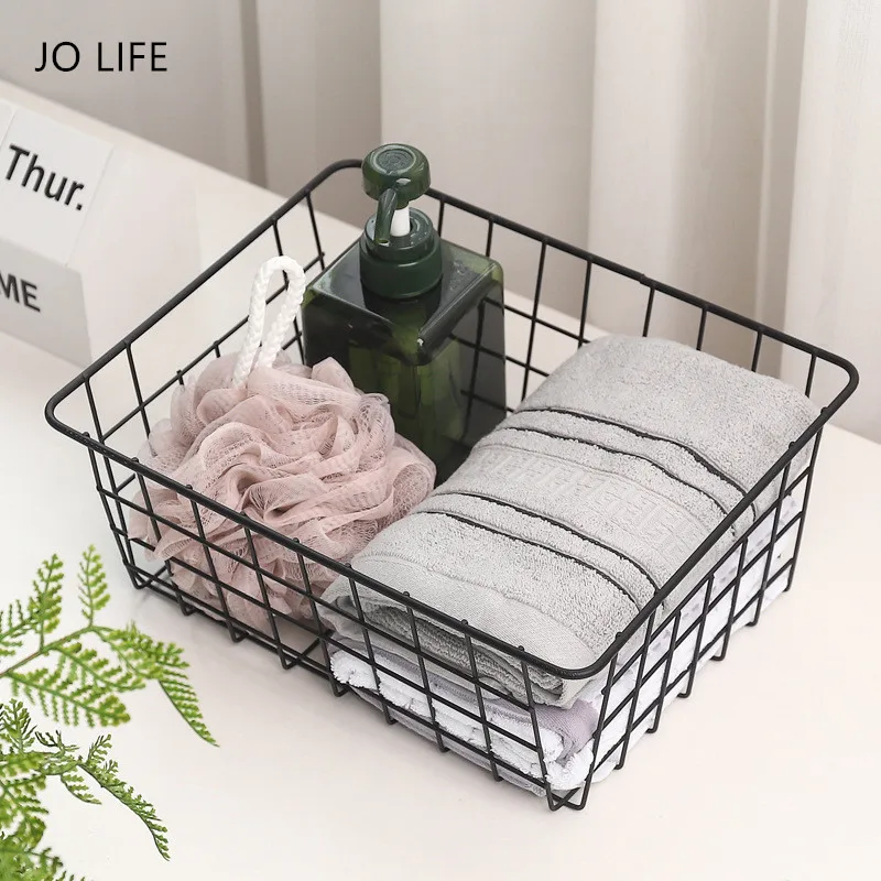 JO LIFE Home Настольный металлический органайзер для мелочей прибор для хранения фруктов простой из кованого железа корзина для хранения