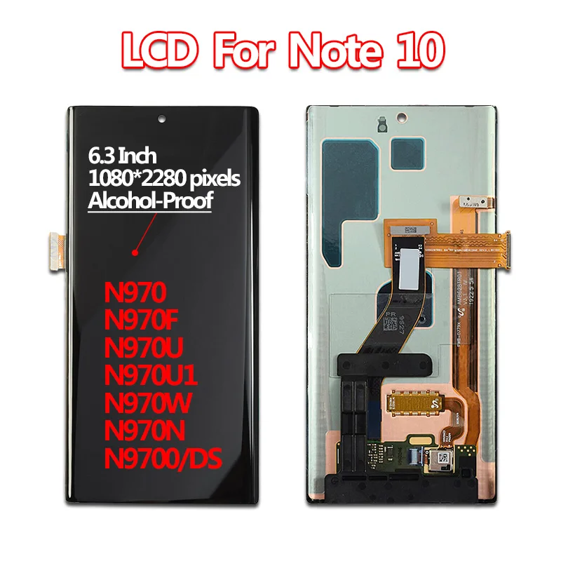 Amoled для samsung Galaxy Note 10 lcd N970F дисплей+ сенсорный экран дигитайзер с рамкой для samsung note10+ lcd N975 N9750/DS