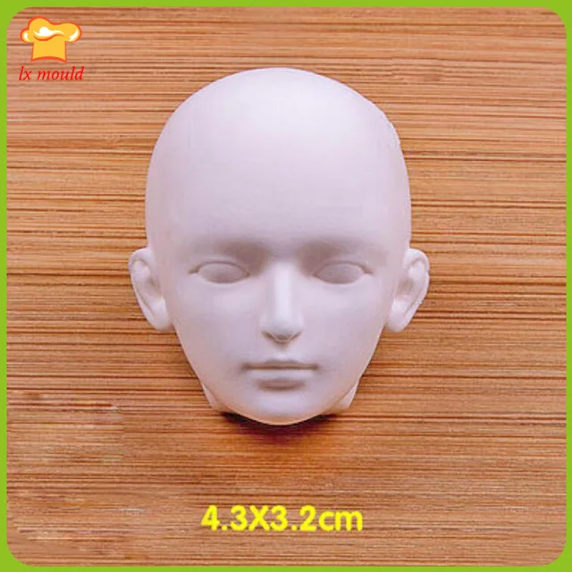 Clay Soft Pottery Figure Face Silicone Molds Doll Shape Mould Baby Face Fondant Moulds 13