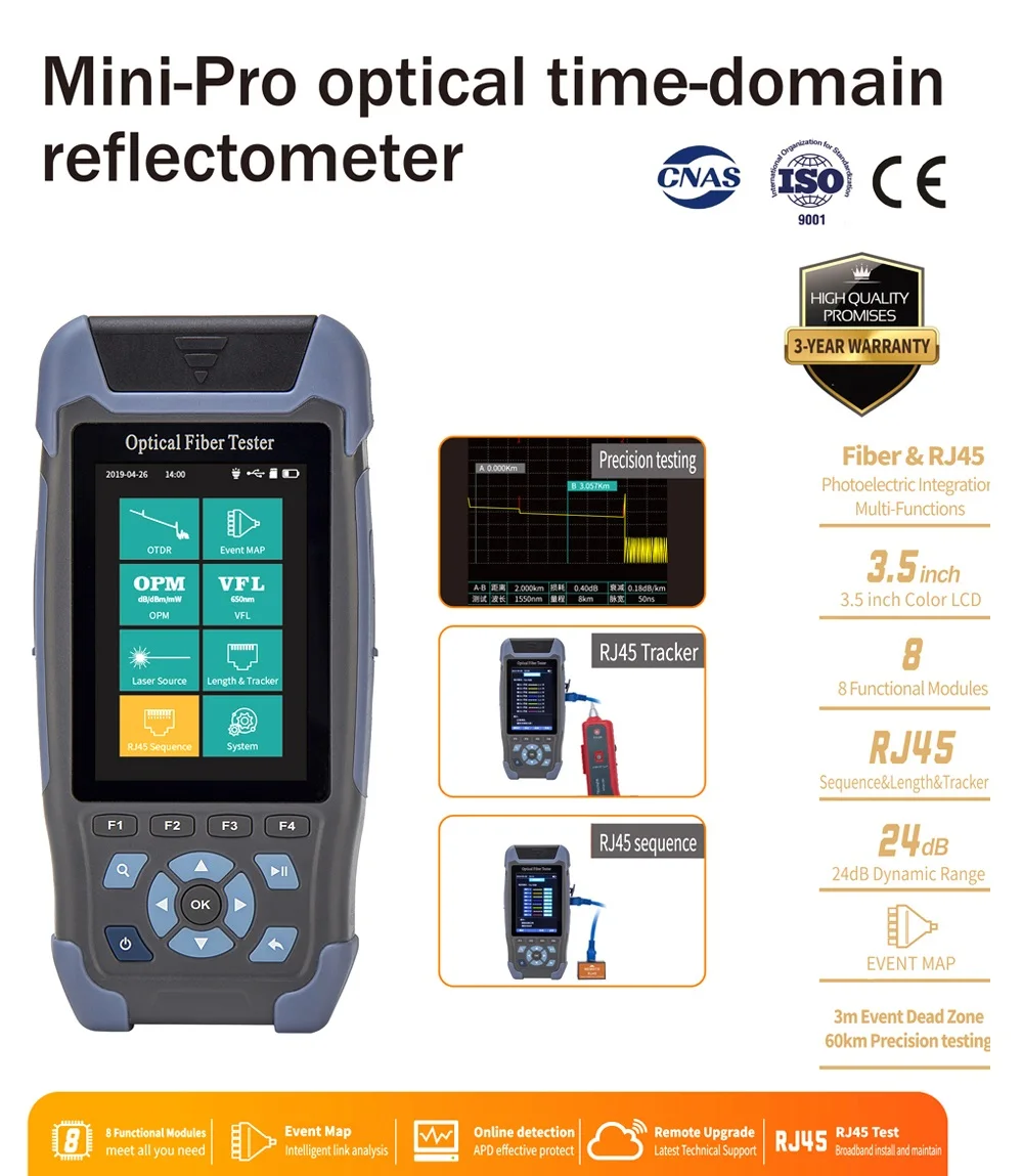 Russian OTDR Fiber Optical tester  with 9