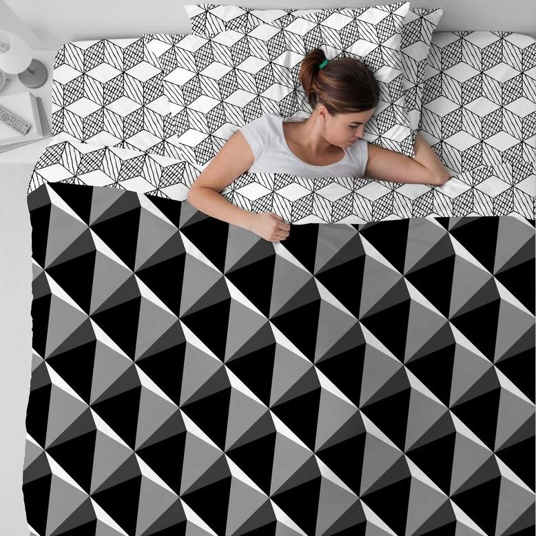 Bedding set made of coarse calico, 100% cotton, fig. 7650 Magic of space ► Photo 3/4