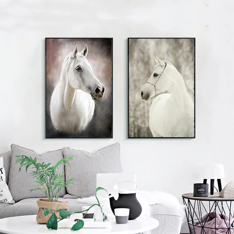 

Manufacturers Direct Selling Foreign Trade Hot Selling Simple Northern European-Style Realistic White Horse Black And White Livi