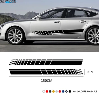 

Car Side Skirt Stickers For Audi BMW Ford Volkswagen Toyota Renault Peugeot Mercedes Honda Auto Vinyl Film Decal Car Accessories