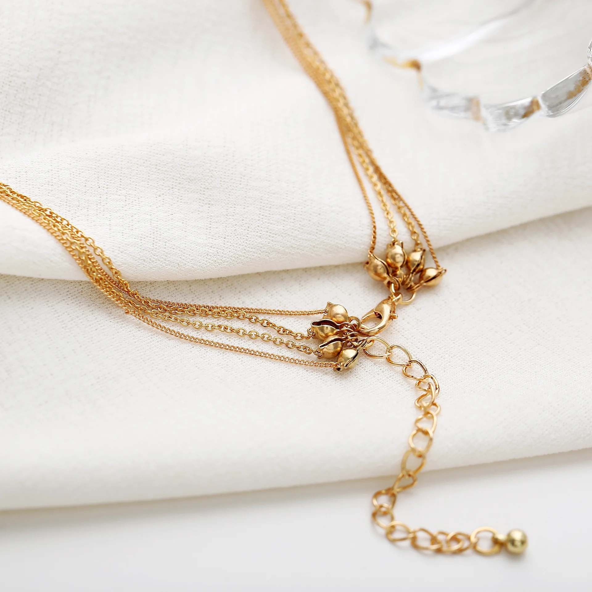 FN богемное многослойное ожерелье простое ожерелье с подвеской золотистого цвета Луна для женщин цепочки ожерелье женские ювелирные изделия
