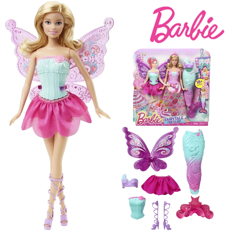 winkelwagen waar dan ook schoorsteen Barbie DHC39 Pop Dreamtopia Prinses Mermaid Fairy Met 3 Fairytale Outfits  Feature Mermaid Accessoires Mode Dress Up Pop DHC39|Dolls| - AliExpress