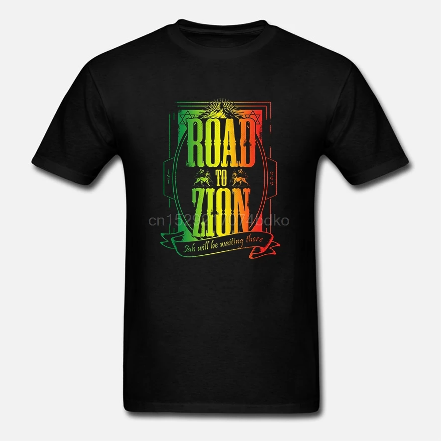 Футболка регги Jah Rasta Lion Of Judah Mount Zion его величество Rastafari HIM (2) | Мужская одежда