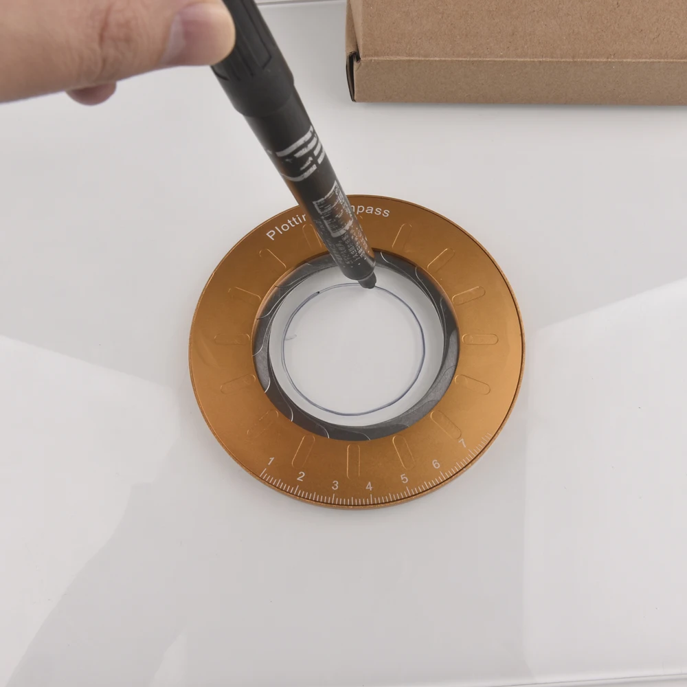 DIY Рисование круг инструмент Высокая точность Математика измерительная линейка нержавеющая сталь круг регулируемый размер работа Обучение канцелярские принадлежности