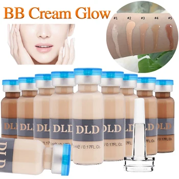 

10pcs/set Korean 5ml Makeup BB cream glow Skin Cream 5 shade MesoWhite Brightening ampoule facial Beauty Salon liquid foundation