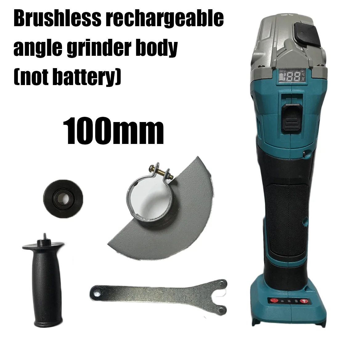 

100mm Angle Grinder Brushless Wireless Impact Compact Grinding Woodworking