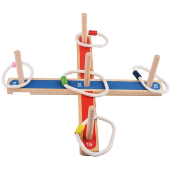 

Kids Outdoor Group Team Sports Toy Ring Toss Hoopla Game Set Toy Parents Child Ferrule Throwing Game Party Game