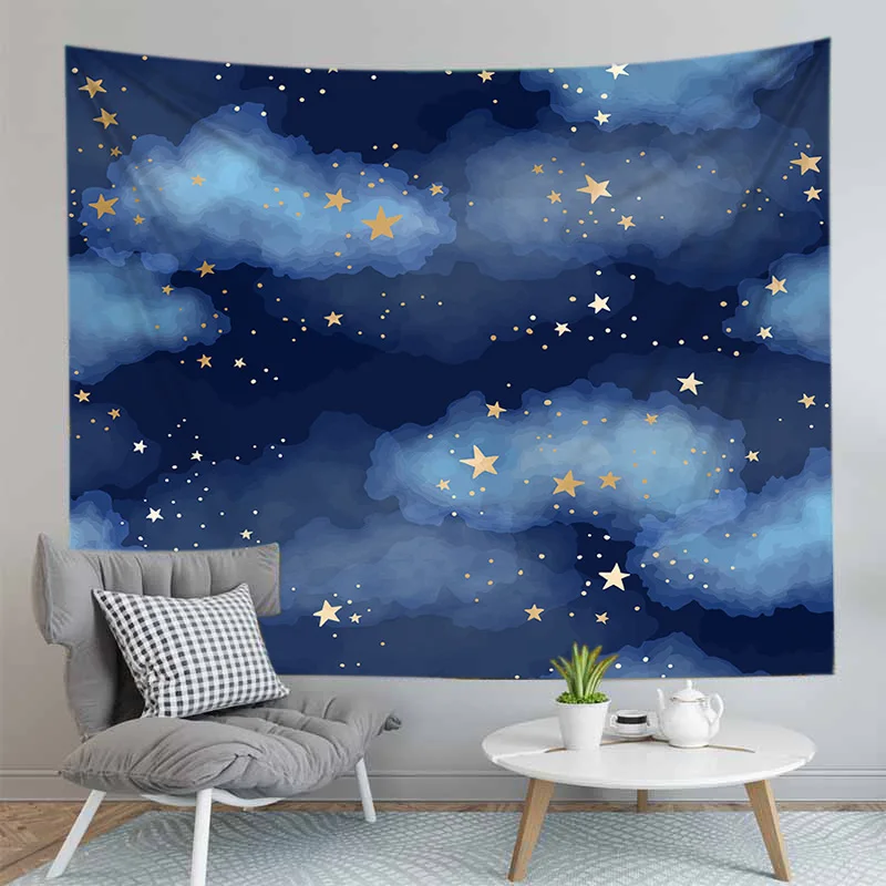3D ночной Звездный гобелен с изображением неба стена Висячие покрывала покрытие общежития пляжное полотенце фон Домашний номер стены искусства несколько размеров