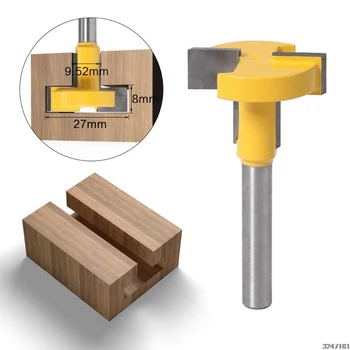 

6mm Shank T-Slot T-Track Slotting Router Bit for Woodworking Chisel Cutter Tool