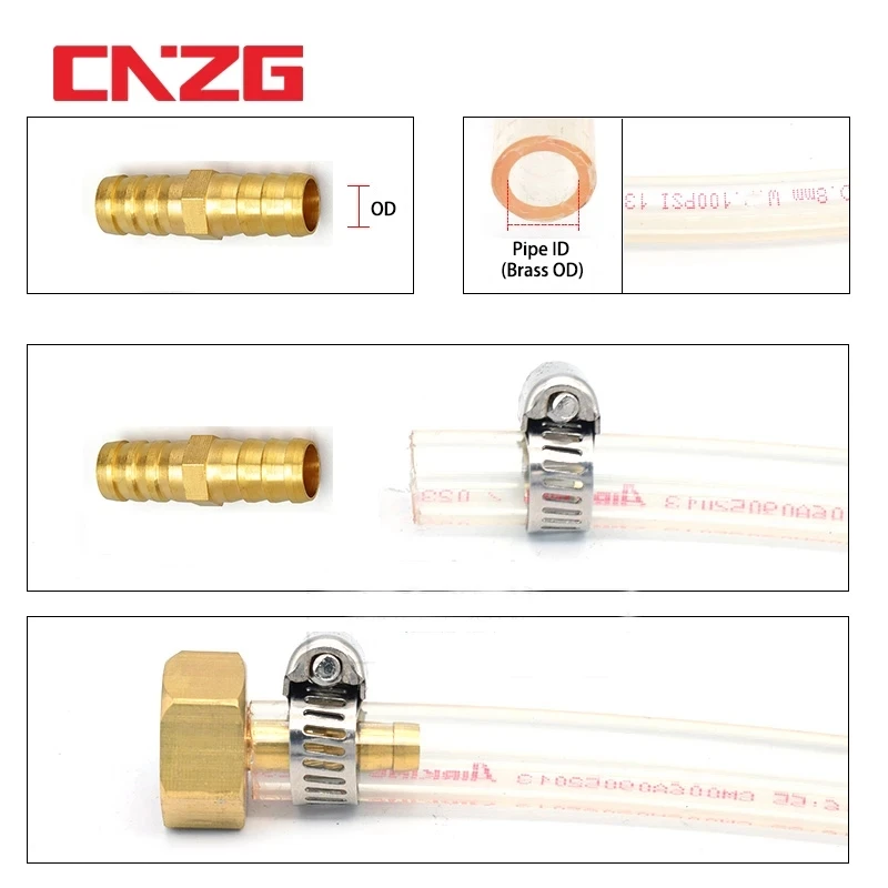 Brass Copper Pagoda Connector Pipe Fittings 2 3 4 Way Straight L Tee Y Cross 4/6/8/10/12/16/19mm for Gas Water Tube hose pipe fitting pipe fitting tee adapter water pipe fitting