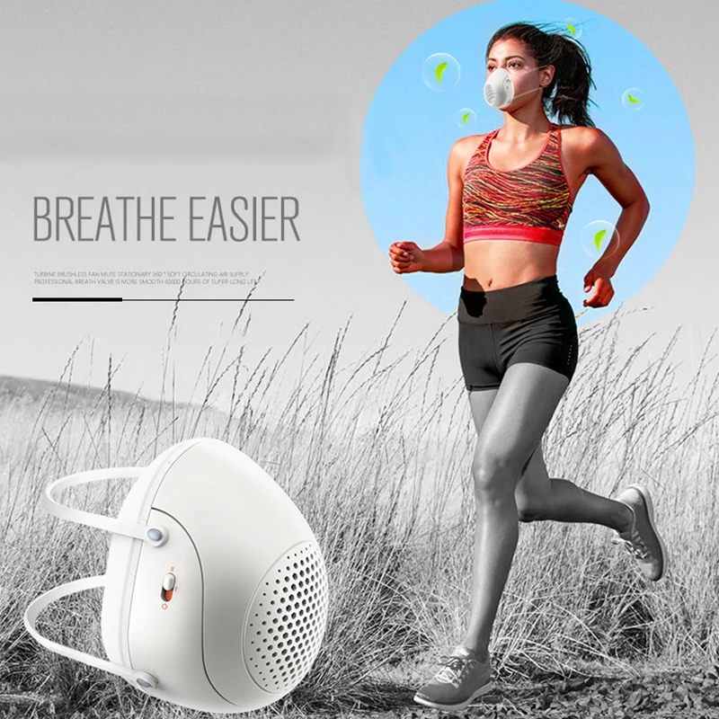 Half Face Smart Electric Masks Anti-Bacterial Haze Flu Dust-Proof Breathable Level Protective Masks 5