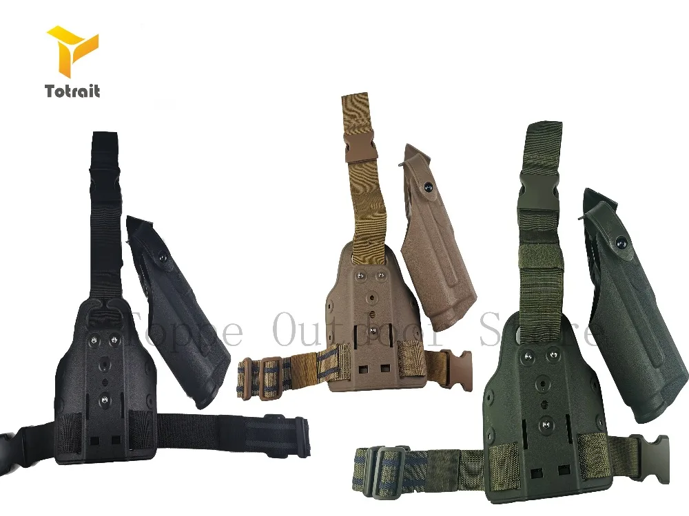TOtrait тактическая кобура для пистолета Airsoft Safarilands кейс для переноски Glock17/19/22/23/31 вспышка светильник подшипник поясной Кобурой