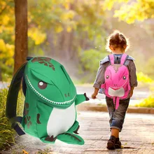Рюкзак с 3D динозавром для мальчиков и девочек, детские водонепроницаемые Рюкзаки для детского сада, маленькая школьная сумка для девочек, школьные сумки с животными