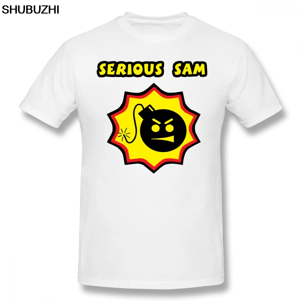 Футболка Serious Sam, Реплика, футболка, 100 хлопок, летняя мужская футболка, милая ХХХ футболка с коротким рукавом и принтом