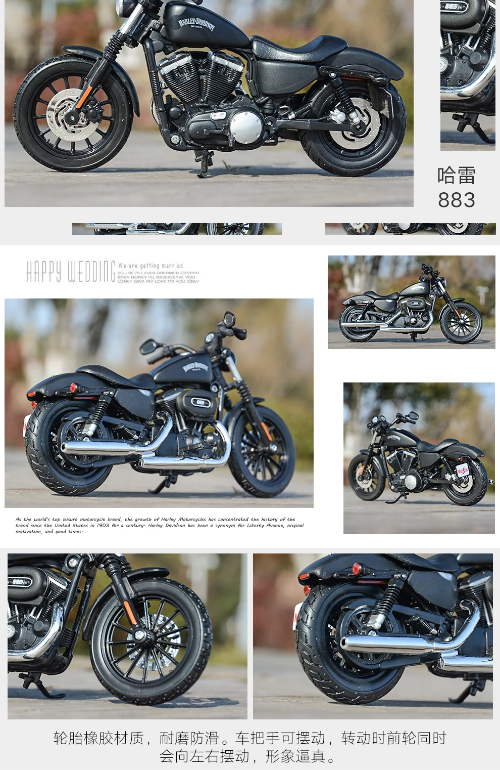 Maisto 1:12 Sportster Iron 883 Dyna Street Glide Road King CVO Breakout Electra Glide Литой Сплав модель мотоцикла Игрушка