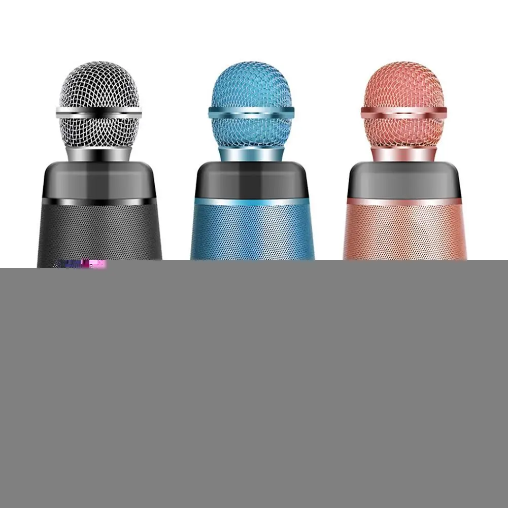 Bluetooth микрофон Q008 беспроводной микрофон с мигающими огнями портативный ручной микрофон динамик для мобильного телефона пение музыки