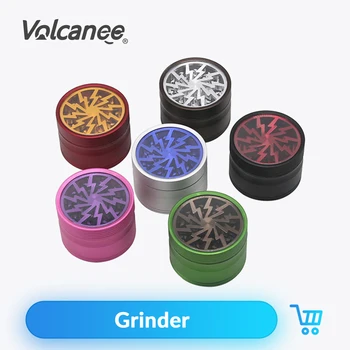 

Volcanee 1PC Colorful Metal Herb Grinder 63MM 4 Layer Sharp Diamond Teeth Tobacco Spice Crusher Fit Dry Herb