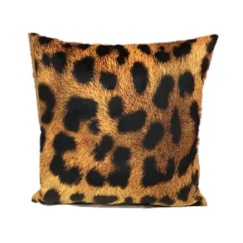 

hotsale 45x45cm tiger print velvet fabric decorative pillow shell manufacturer soft fashion