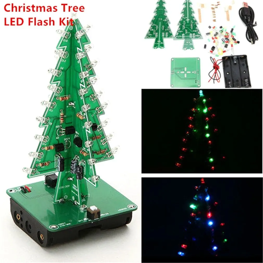 Декор электронный светодиодный мигалка части Рождественская елка 3D дерево светодиодный DIY комплект экологически чистые материалы