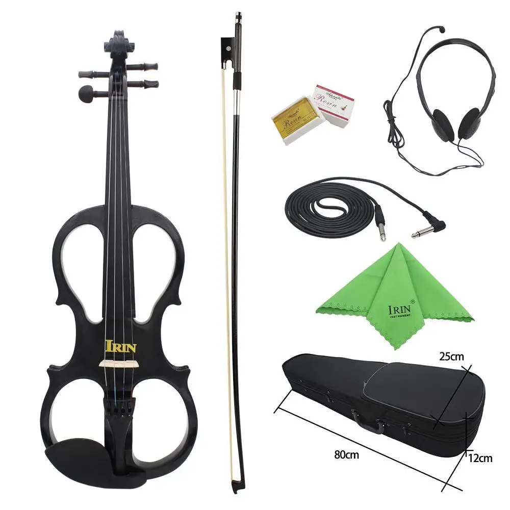 IRIN 4/4 Electric Acoustic Violin Fiddle with Violin Case Cover Bow for Musical Stringed Instrument Lovers Beginners