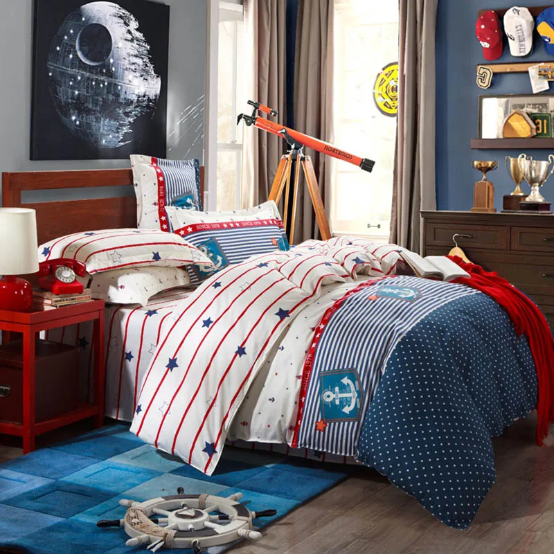 

Bedding Set Aloe Four Piece Set Quilt Cover Sheet Pillowcase Winter Stylish Simplicity Stripe Kit Bedding Set