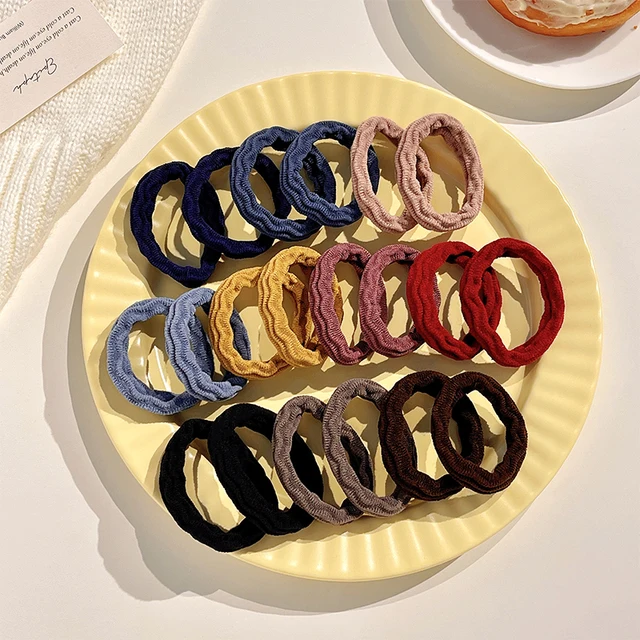 10/50/100 Pcs/Set Women Girls Colors Soft Scrunchies Elastic Hair Band Lady Lovely Solid Rubber Bands Female Hair Accessories 2-20 Pcs