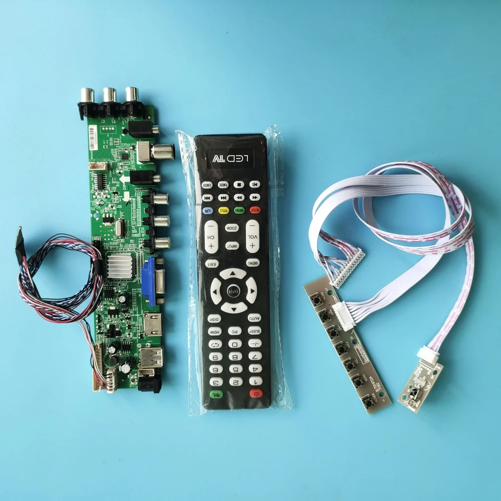 

Комплект для LP140WH2-TLEA/LP140WH2-TLE3 HDMI пульт дистанционного управления сигналом плата цифровой 40pin DVB-T DVB-T2 1366X768 светодиодный USB VGA TV 14"