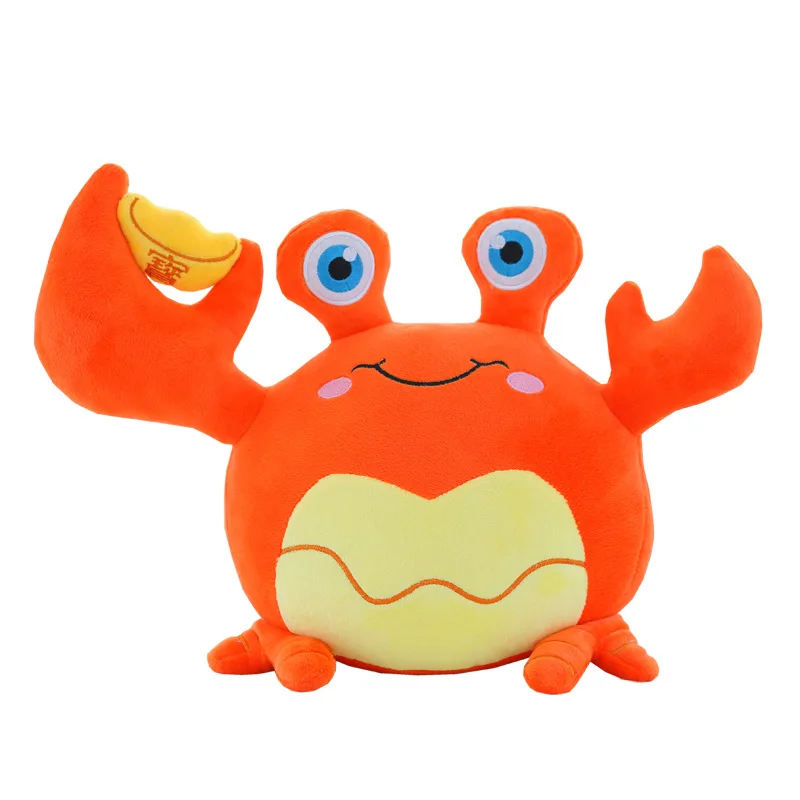 20cm Orange Yellow Green Cartoon Crab Plush Doll Stuffed Toy for