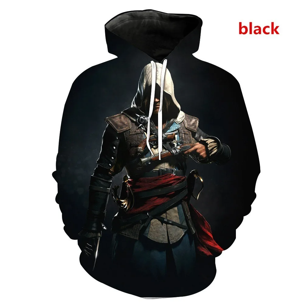 2009 Для мужчин одежда осень и Новинка зимы игровой периферический Assasin's Creed с цифровым 3d-рисунком санитарная одежда